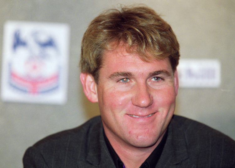 30 Nov 2001: Crystal Palace chairman Simon Jordan answers questions during a press conference held to announce Trevor Francis being named manager ...