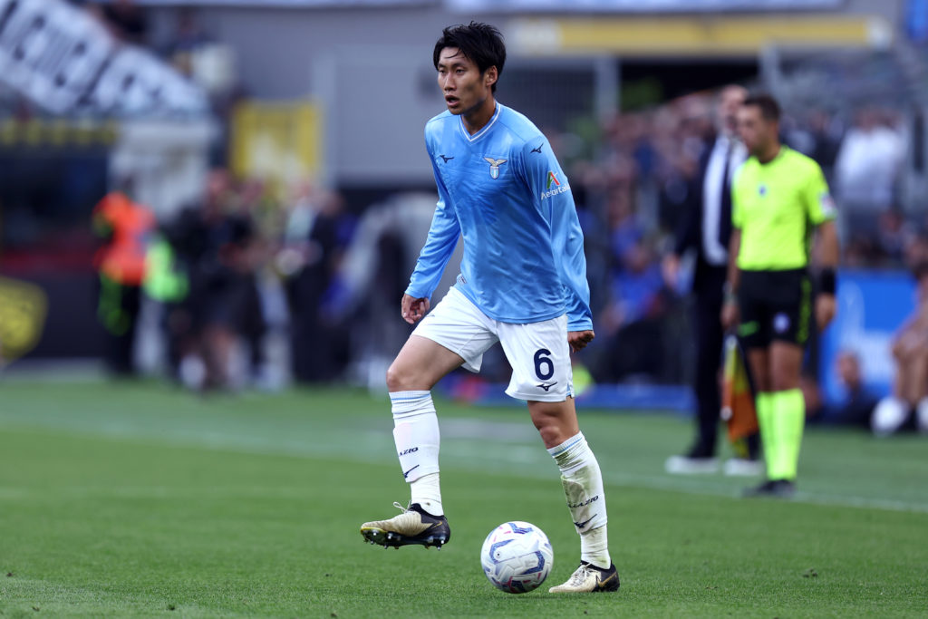 Daichi Kamada of Ss Lazio in action during the Serie A
