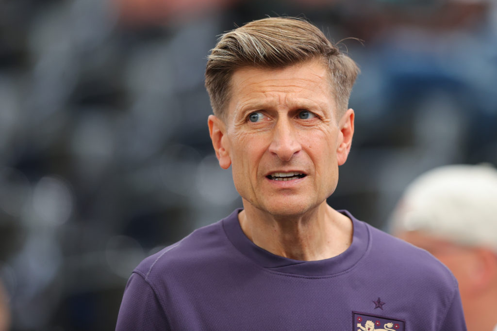 Steve Parish watching Denmark vs England at UEFA Euro 2024