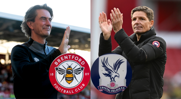 An image featuring Brentford boss Thomas Frank and Crystal Palace manager Oliver Glasner.