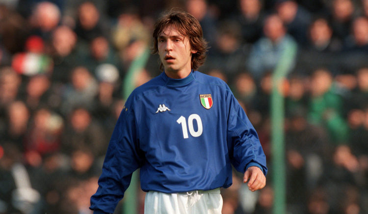 GIULIANOVA, MARCH 31, 1999: Andrea Pirlo of Italy U21 in action during Under 21 qualification round match between Italy and Bielorussia played at R...