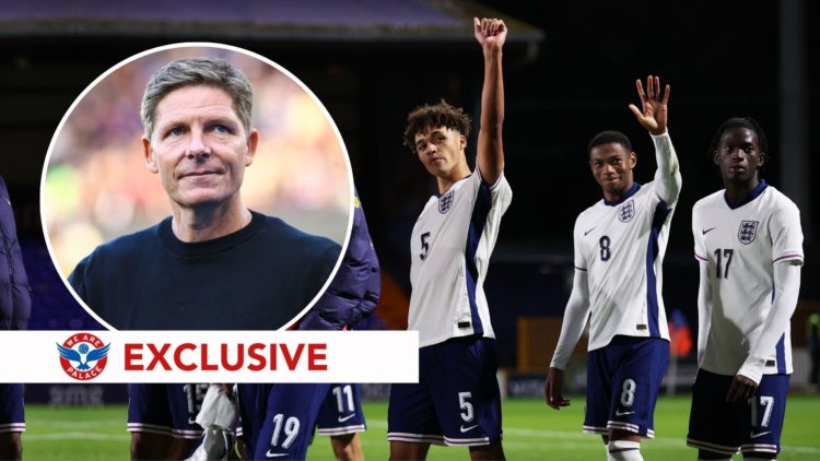 Players of England acknowledge the fans after the team's victory in the U20 Euro Elite League match between England Elite League Squad and Romania ...