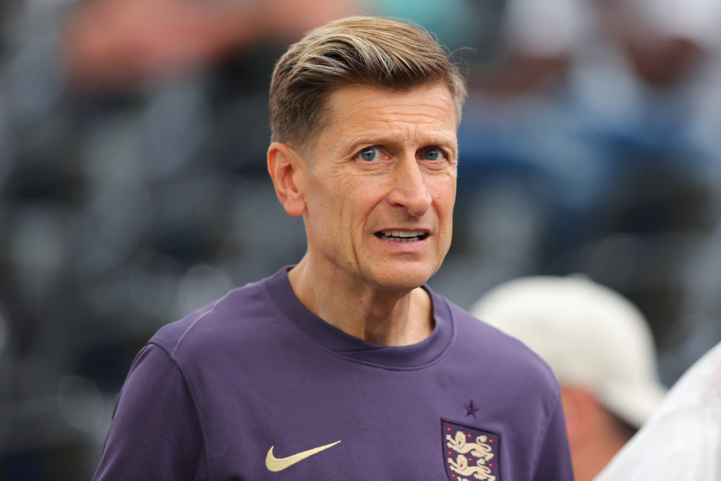 Crystal Palace chairman Steve Parish watching Denmark vs England at UEFA Euro 2024