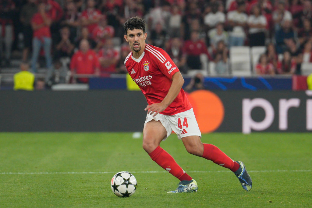 Tomas Araujo of SL Benfica in action during UEFA Champions