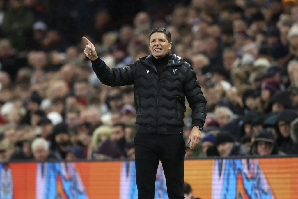 Oliver Glasner on the touchline for Crystal Palace
