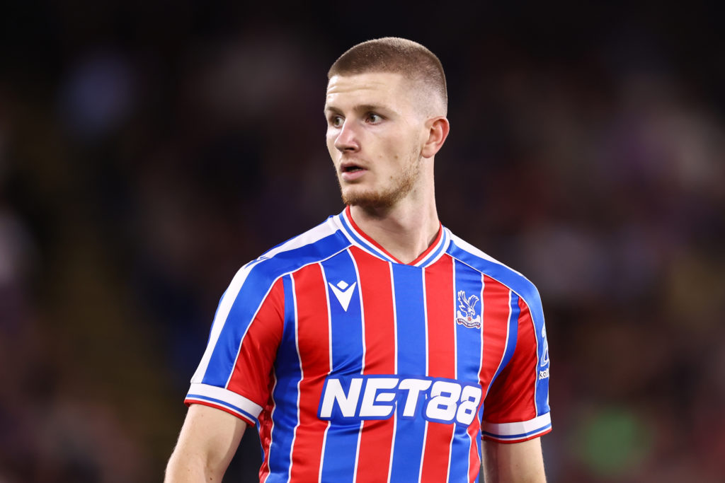 Adam Wharton in action for Crystal Palace during a UEFA Conference League clash against Fredrikstad