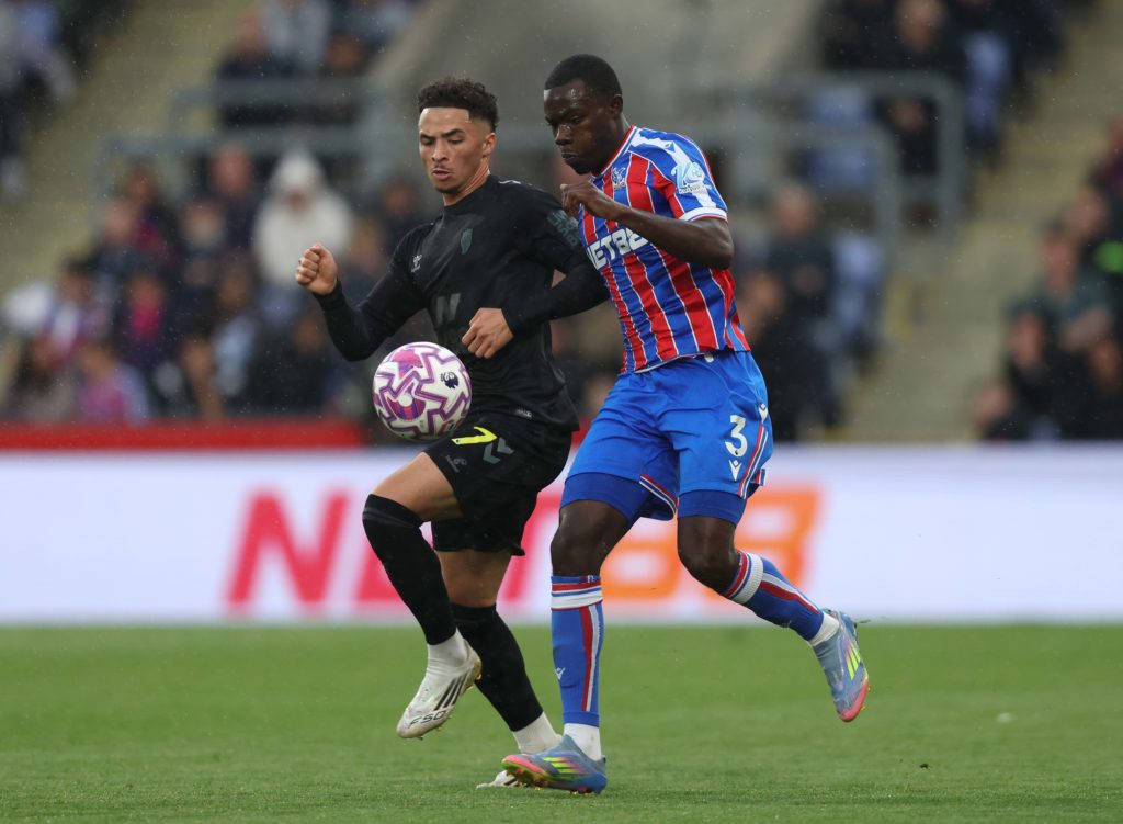 Tyrick Mitchell defending during a 0-0 draw between Crystal Palace and Sunderland