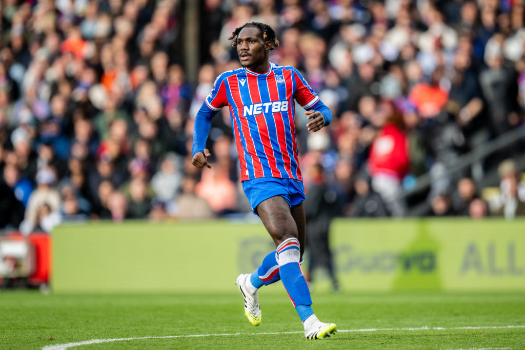 Christantus Uche in action for Crystal Palace during a Premier League clash against Sunderland