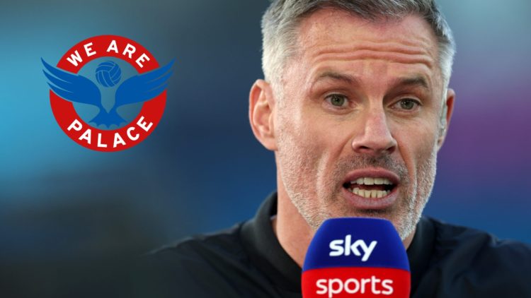 Sky Sports pundit Jamie Carragher in action.