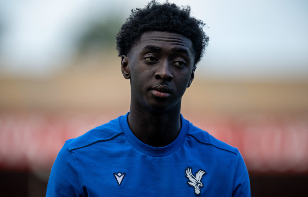 Jesurun Rak-Sakyi looks on before a friendly between Crawley Town and Crystal Palace