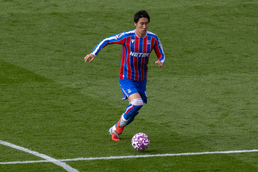 Daichi Kamada during a Premier League clash between Crystal Palace and Liverpool