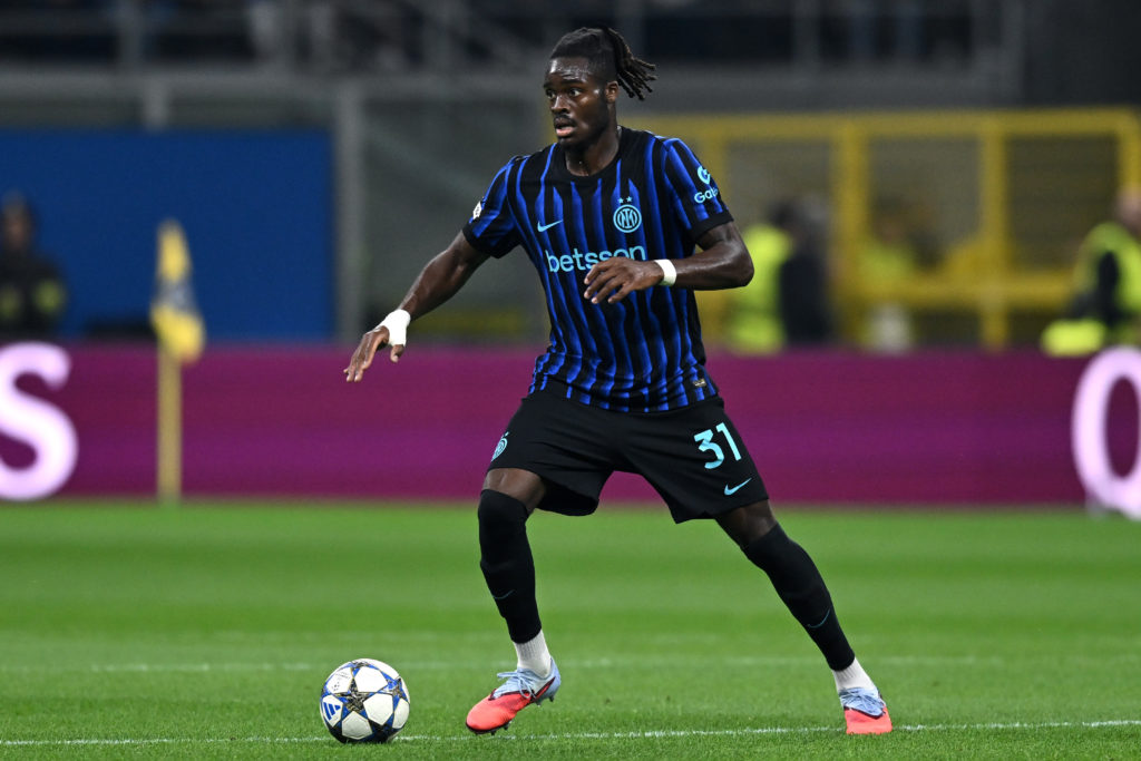 Yann Bisseck of Inter in action during the UEFA Champions League 2025/26 League Phase.