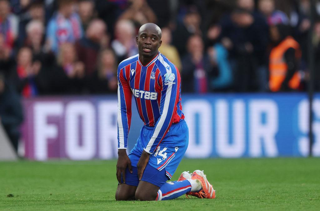 Jean-Philippe Mateta looks dejected during a Premier League clash between Crystal Palace and Bournemouth