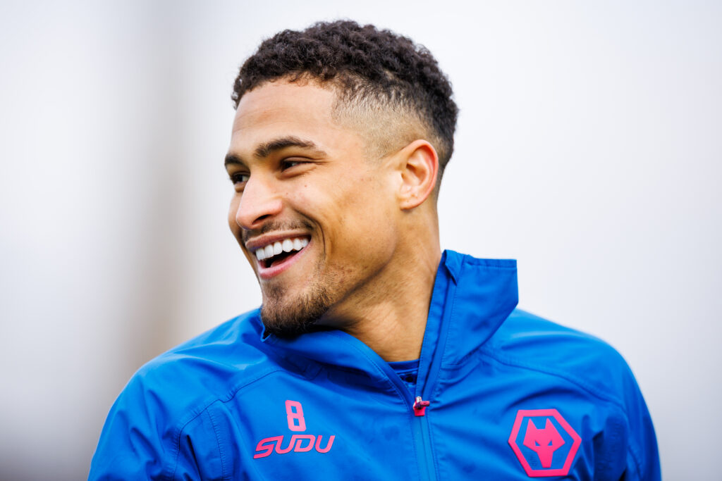 Joao Gomes in training for Wolves