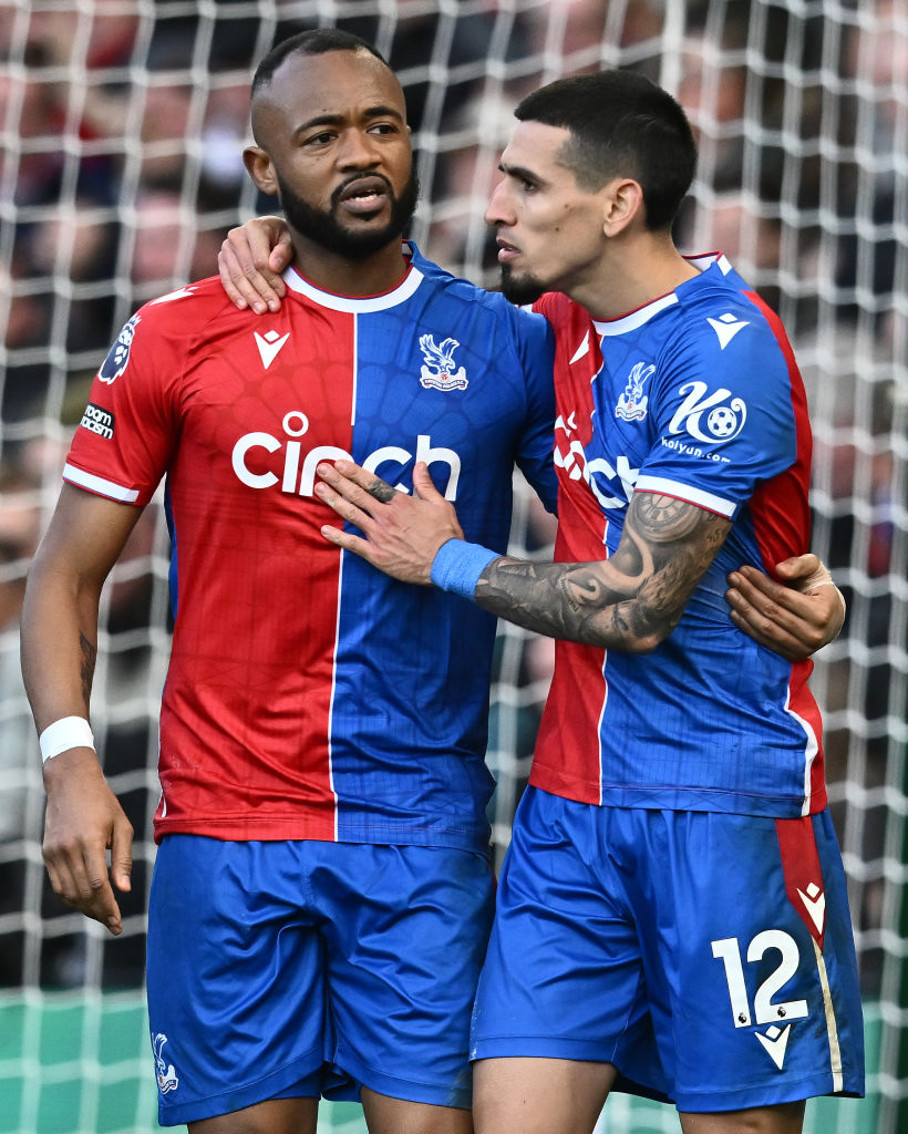 Jordan Ayew and Daniel Munoz: Crystal Palace v Burnley FC - Premier League