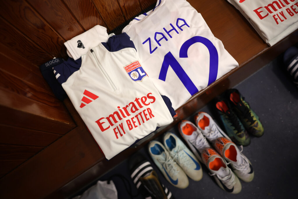 Wilfried Zaha's kit: Rangers FC v Olympique Lyonnais - UEFA Europa League 2024/25 League Phase MD2