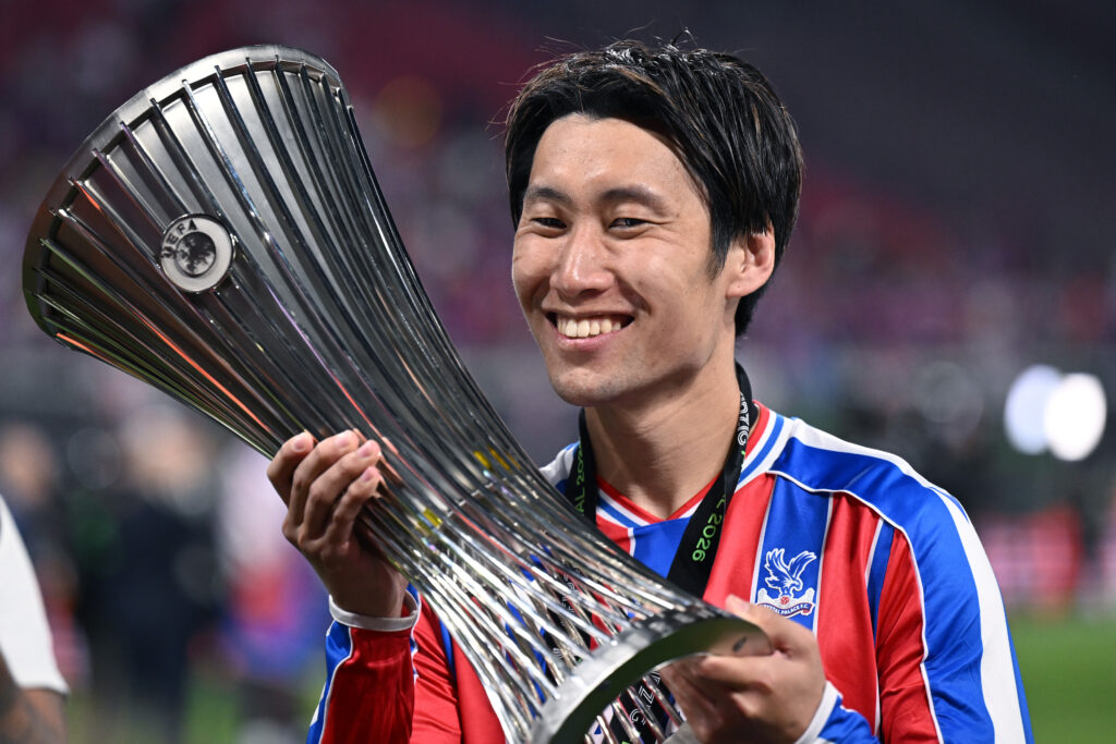 Daichi Kamada: Crystal Palace FC v Rayo Vallecano de Madrid - UEFA Conference League Final 2026